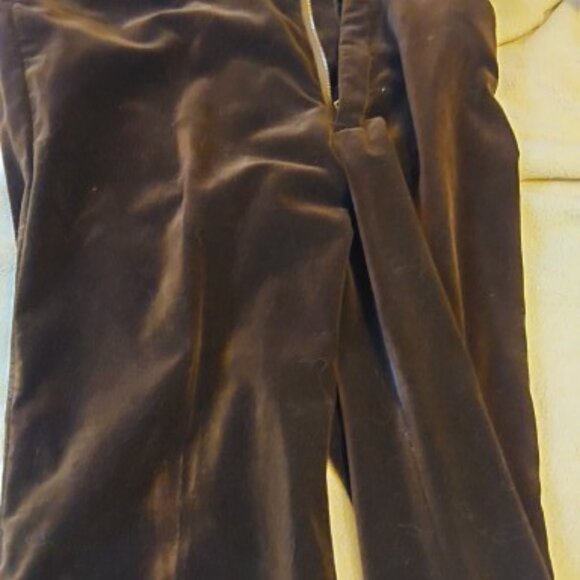 Velvet Trousers, DKNY, Brown, Straight Leg, Gorgeous, Luxurious - Picture 5 of 8